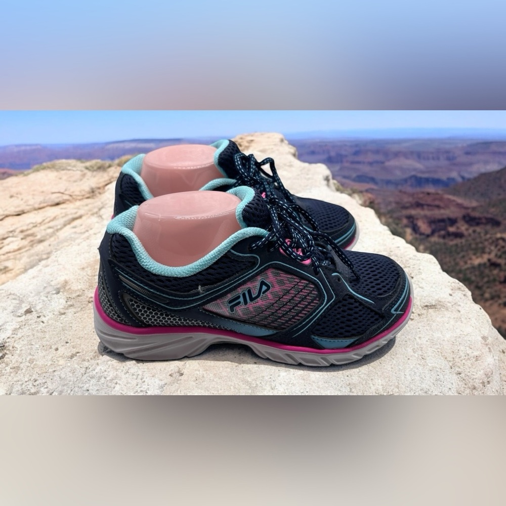 Fila Womens Memory Threshold Blue Running Shoes Sneakers, Size 7.5